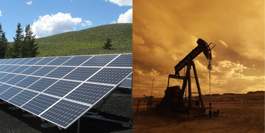 Solar Panels vs Oil Pumps